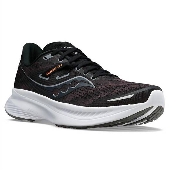 NEW SAUCONY men's guide 16 shoe in black/white - Picture 2 of 3